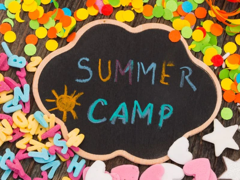 summer camp sign
